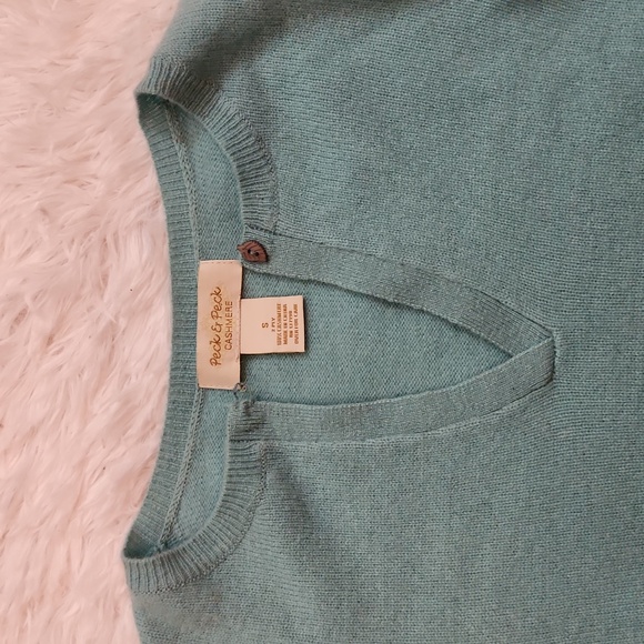 Peck & Peck 2 ply cashmere blue sweater size small - Picture 2 of 11